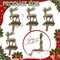 4 Pcs Christmas Stocking Holders Metal Reindeer Pattern Mantel Hooks Anti-Slip Fireplace Hangers Iron Heavy Duty Iron Stocking Holder for Fireplace Xmas Decor